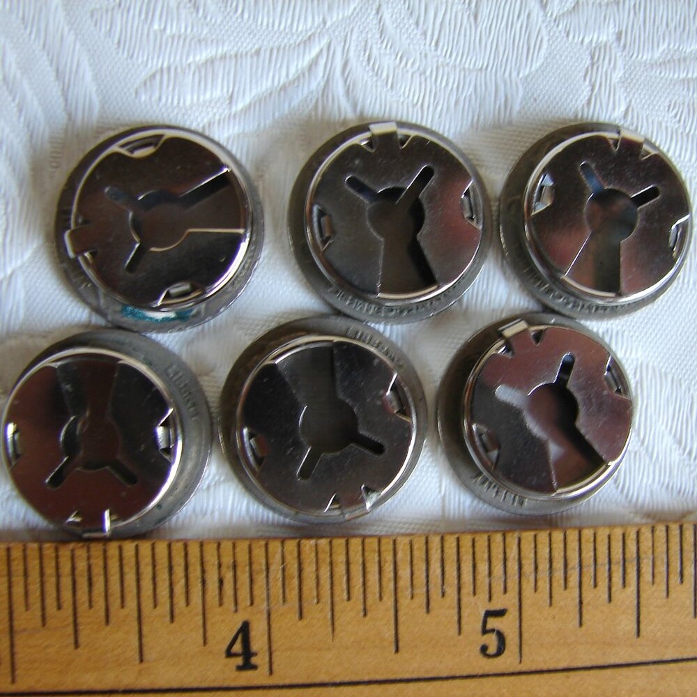 Set of 6 Indian Head/Buffalo Nickel Real Coin BUTTON COVERS, 1930's Coins - Picture 3 of 4